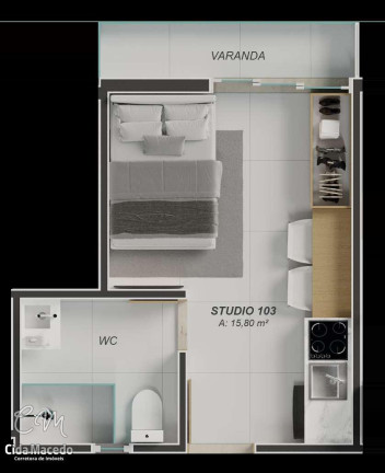Imagem Apartamento com 1 Quarto à Venda, 20 m² em Aeroclube - João Pessoa