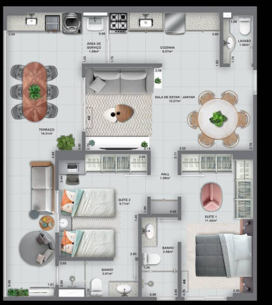 Imagem Apartamento com 2 Quartos à Venda, 83 m² em Aviação - Praia Grande