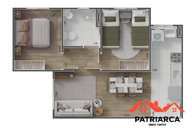 Imagem Apartamento com 2 Quartos à Venda, 43 m² em Dona Edith Campos Fávero - Paulínia