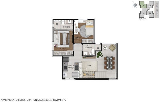 Imagem Cobertura com 3 Quartos à Venda, 76 m² em Santa Branca - Belo Horizonte