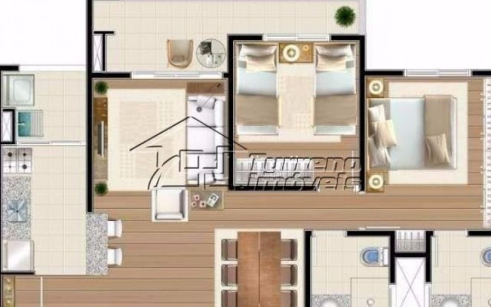 Apartamento com 2 Quartos para Alugar, 64 m² em Jardim Satélite - São José Dos Campos