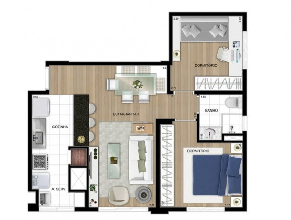 Imagem Apartamento com 2 Quartos à Venda, 54 m² em Jardim Carvalho - Porto Alegre