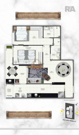 Imagem Apartamento com 2 Quartos à Venda, 81 m² Imagem Apartamento com 2 Quartos à Venda, 81 m²