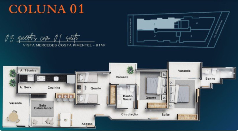 Imagem Apartamento com 3 Quartos à Venda, 91 m² em Centro - Guarapari