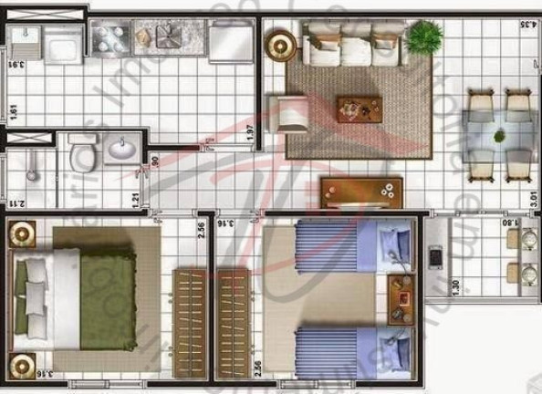 Imagem Imóvel com 2 Quartos à Venda, 50 m² em Jardim Bom Retiro (nova Veneza) - Sumaré