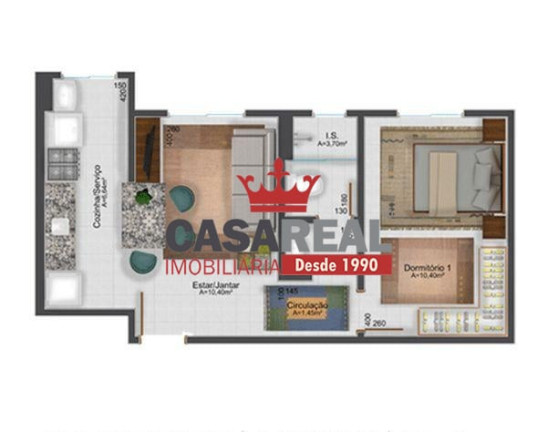 Imagem Apartamento com 1 Quarto à Venda, 36 m² em Planta Almirante - Almirante Tamandare Imagem Apartamento com 1 Quarto à Venda, 36 m² em Planta Almirante - Almirante Tamandare