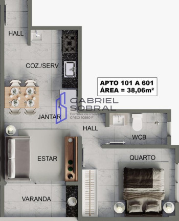 Imagem Apartamento com 1 Quarto à Venda, 36 m² em Bessa - João Pessoa Imagem Apartamento com 1 Quarto à Venda, 36 m² em Bessa - João Pessoa