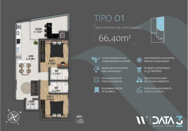 Imagem Apartamento à Venda, 57 m² em Alto Pequerê - Porto Belo Imagem Apartamento à Venda, 57 m² em Alto Pequerê - Porto Belo