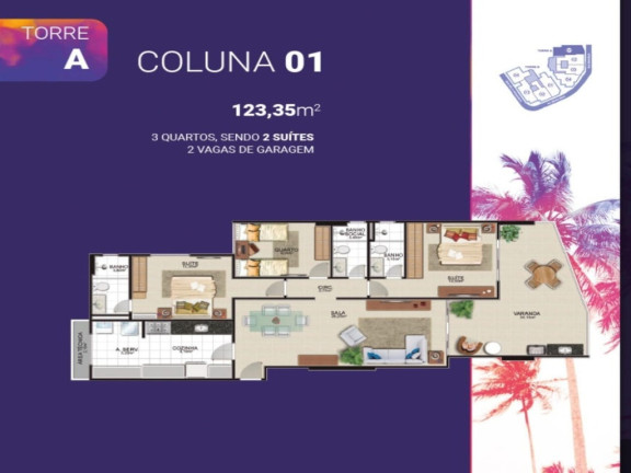 Imagem Apartamento com 3 Quartos à Venda, 102 m² em Praia Do Morro - Guarapari Imagem Apartamento com 3 Quartos à Venda, 102 m² em Praia Do Morro - Guarapari