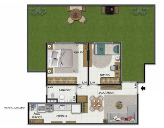 Imagem Imóvel com 2 Quartos à Venda, 42 m² em Santíssimo - Rio De Janeiro Imagem Imóvel com 2 Quartos à Venda, 42 m² em Santíssimo - Rio De Janeiro