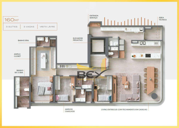 Imagem Apartamento com 3 Quartos à Venda, 160 m² em Alphaville Empresarial - Barueri
