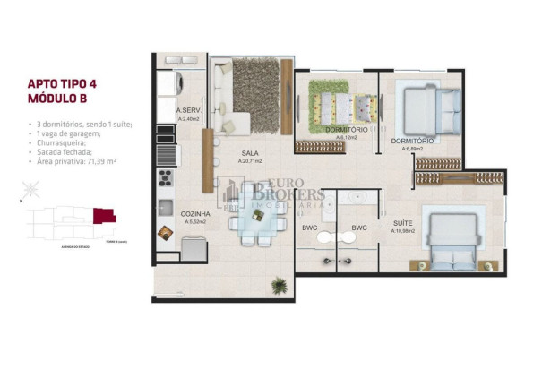 Imagem Apartamento com 3 Quartos à Venda, 75 m² em Centro - Balneário Camboriú Imagem Apartamento com 3 Quartos à Venda, 75 m² em Centro - Balneário Camboriú