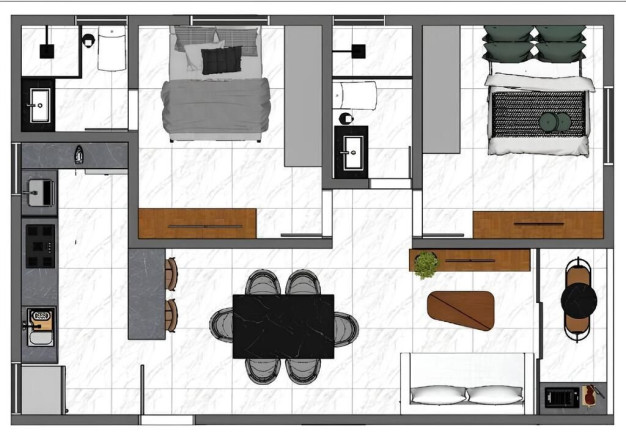 Imagem Apartamento com 2 Quartos à Venda, 55 m² em Bessa - João Pessoa