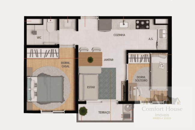 Imagem Apartamento com 2 Quartos à Venda, 36 m² em Vila Curuçá - Santo André