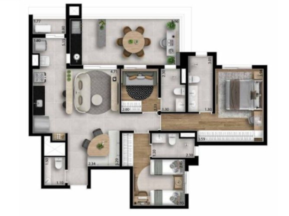 Imagem Apartamento com 3 Quartos à Venda, 140 m² em Vila Osasco - Osasco Imagem Apartamento com 3 Quartos à Venda, 140 m² em Vila Osasco - Osasco
