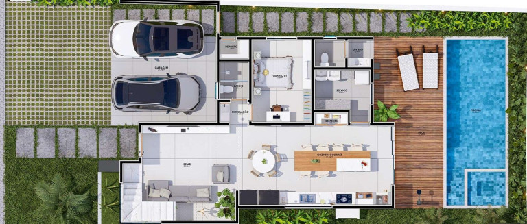 Imagem Casa com 4 Quartos à Venda, 213 m² em Terras Alphaville Camaçari  - Camaçari