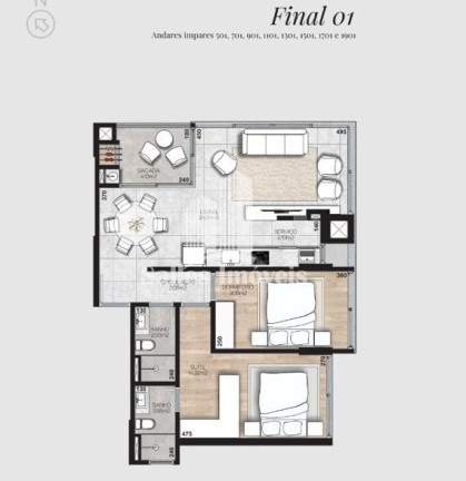 Imagem Apartamento com 2 Quartos à Venda, 84 m² em Praia Grande - Torres