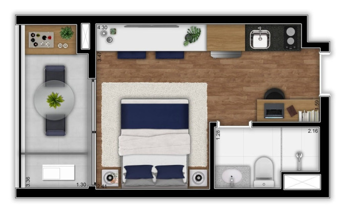 Imagem Apartamento à Venda, 22 m² em Alto Da Boa Vista - São Paulo Imagem Apartamento à Venda, 22 m² em Alto Da Boa Vista - São Paulo