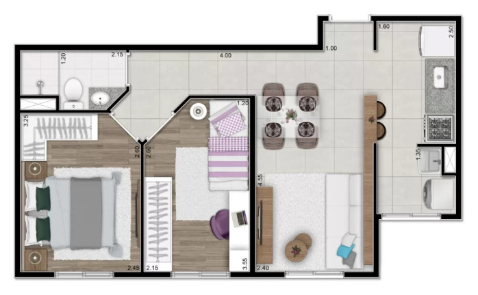 Imagem Imóvel com 2 Quartos à Venda, 44 m² em Jardim Diogo - Guarulhos