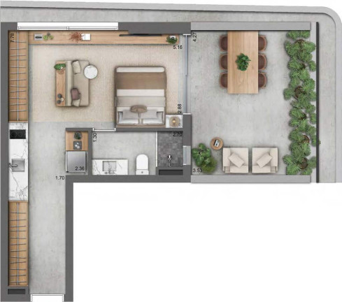 Imagem Imóvel com 1 Quarto à Venda, 34 m² em Azenha - Porto Alegre