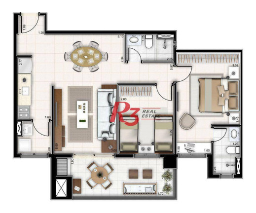 Imagem Apartamento com 2 Quartos à Venda, 77 m² em José Menino - Santos Imagem Apartamento com 2 Quartos à Venda, 77 m² em José Menino - Santos