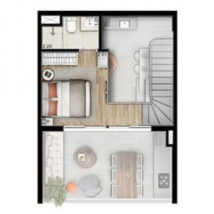 Imagem Studio com 1 Quarto à Venda, 39 m² em Pinheiros - São Paulo