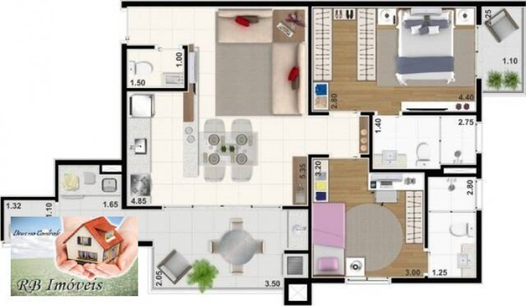 Imagem Apartamento com 3 Quartos à Venda, 103 m² em Vila Scarpelli - Santo André Imagem Apartamento com 3 Quartos à Venda, 103 m² em Vila Scarpelli - Santo André