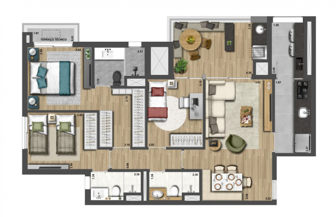Imagem Apartamento com 3 Quartos à Venda, 98 m² em Pinheiros - São Paulo