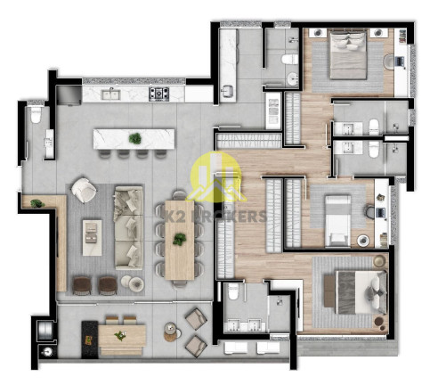 Imagem Apartamento com 3 Quartos à Venda, 159 m² em Batel - Curitiba Imagem Apartamento com 3 Quartos à Venda, 159 m² em Batel - Curitiba