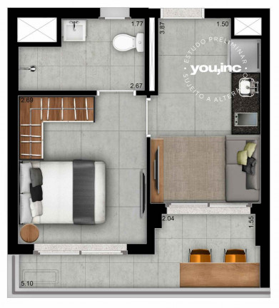 Imagem Loft com 1 Quarto à Venda, 23 m² em Brooklin - São Paulo