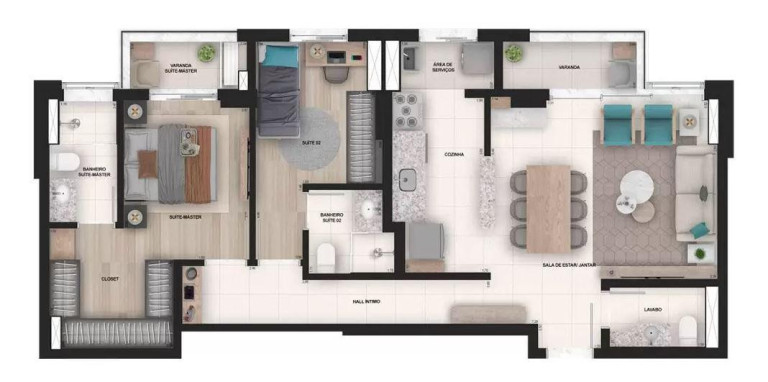 Imagem Apartamento com 2 Quartos à Venda, 82 m² em Edifício épico Planeta - Sorocaba