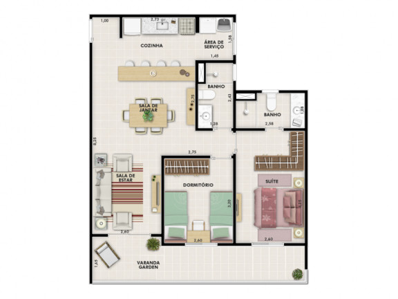 Imagem Apartamento com 2 Quartos à Venda, 69 m² em Jardim Carlos Gomes - Jundiaí