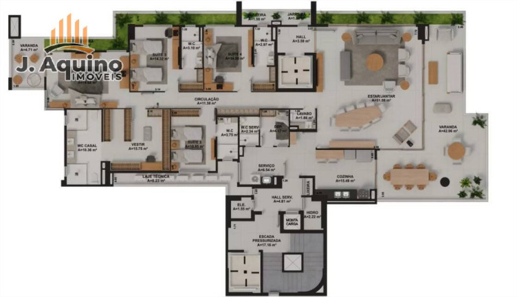 Foto do imóvel Apartamento com 4 Quartos à Venda, 203 m² em Cocó - Fortaleza
