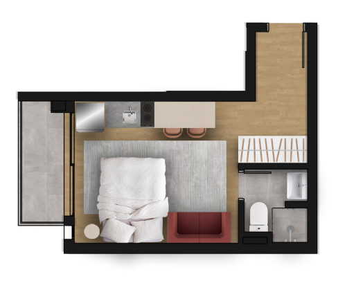 Imagem Apartamento com 1 Quarto à Venda, 42 m² em Brooklin Paulista - São Paulo Imagem Apartamento com 1 Quarto à Venda, 42 m² em Brooklin Paulista - São Paulo