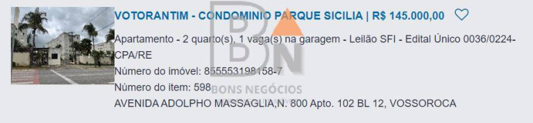 Apartamento com 2 Quartos à Venda, 45 m² em Vossoroca - Votorantim