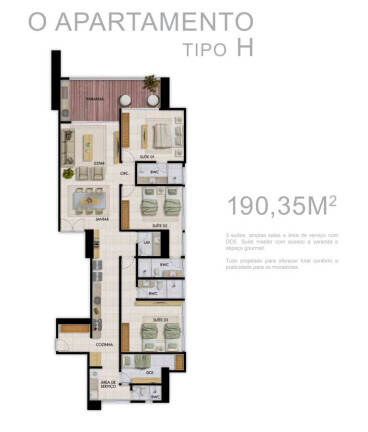 Imagem Apartamento com 3 Quartos para Alugar, 190 m² em Altiplano Cabo Branco - João Pessoa Imagem Apartamento com 3 Quartos para Alugar, 190 m² em Altiplano Cabo Branco - João Pessoa