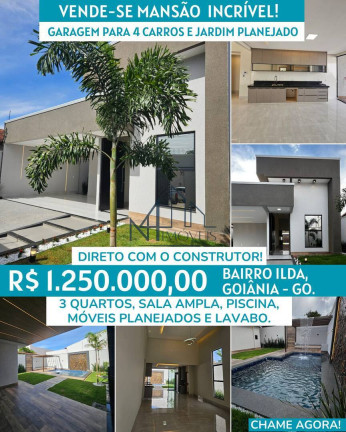 Casa com 3 Quartos à Venda, 384 m² em Ilda - Aparecida De Goiânia