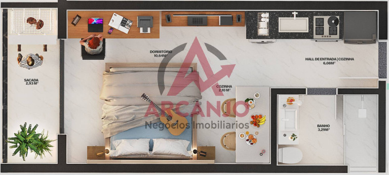 Imagem Apartamento com 1 Quarto à Venda, 30 m² em Pereque Açu - Ubatuba