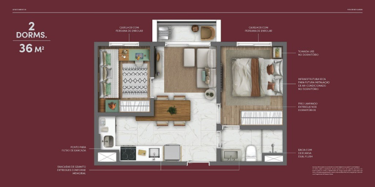 Imagem Imóvel com 2 Quartos à Venda, 36 m² em Chácara Klabin - São Paulo