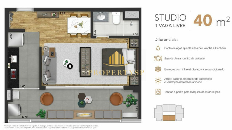 Imagem Apartamento com 1 Quarto à Venda, 40 m² em Vila Leopoldina - São Paulo