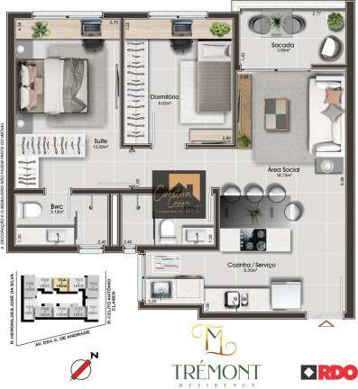 Imagem Apartamento com 2 Quartos à Venda, em Floresta - São José Imagem Apartamento com 2 Quartos à Venda, em Floresta - São José