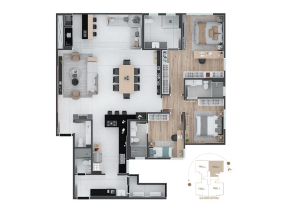 Imagem Cobertura com 4 Quartos à Venda, 281 m² em Centro - Curitiba