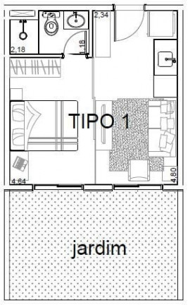 Imagem Imóvel com 1 Quarto à Venda, 24 m² em Pinheiros - São Paulo