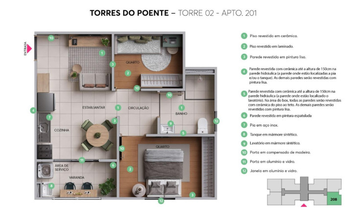 Imagem Imóvel com 2 Quartos à Venda, 46 m² em Ceilândia Norte (ceilândia) - Brasília