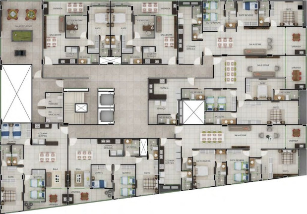 Imagem Apartamento com 3 Quartos à Venda, 81 m² em Bessa - João Pessoa