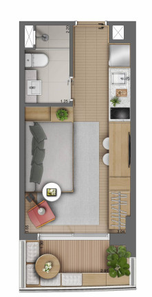 Imagem Apartamento com 1 Quarto à Venda, 21 m² em Centro - São Paulo