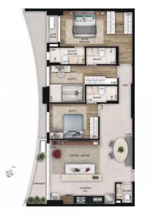 Imagem Apartamento com 3 Quartos à Venda, 100 m² em Serrinha - Goiânia