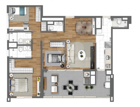 Imagem Apartamento com 2 Quartos à Venda, 105 m² em Brooklin Paulista - São Paulo