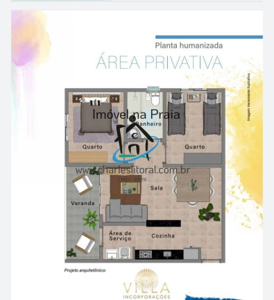 Imagem Apartamento com 2 Quartos à Venda, 56 m² em Praia Do Indaiá - Caraguatatuba