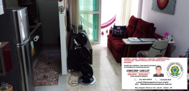 Flat com 1 Quarto à Venda, 80 m² em Gonzaga - Santos